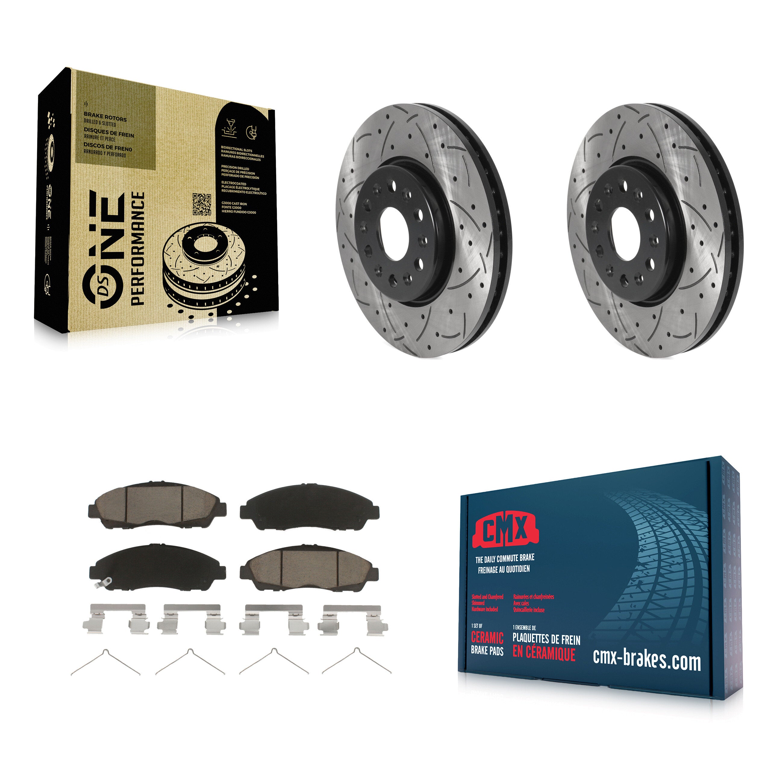 Transit Auto KDC-100285 Disc Brake Kit for 2017-2020 Chevrolet Traverse, Chevrolet Blazer, Buick Enclave & more - Front product image