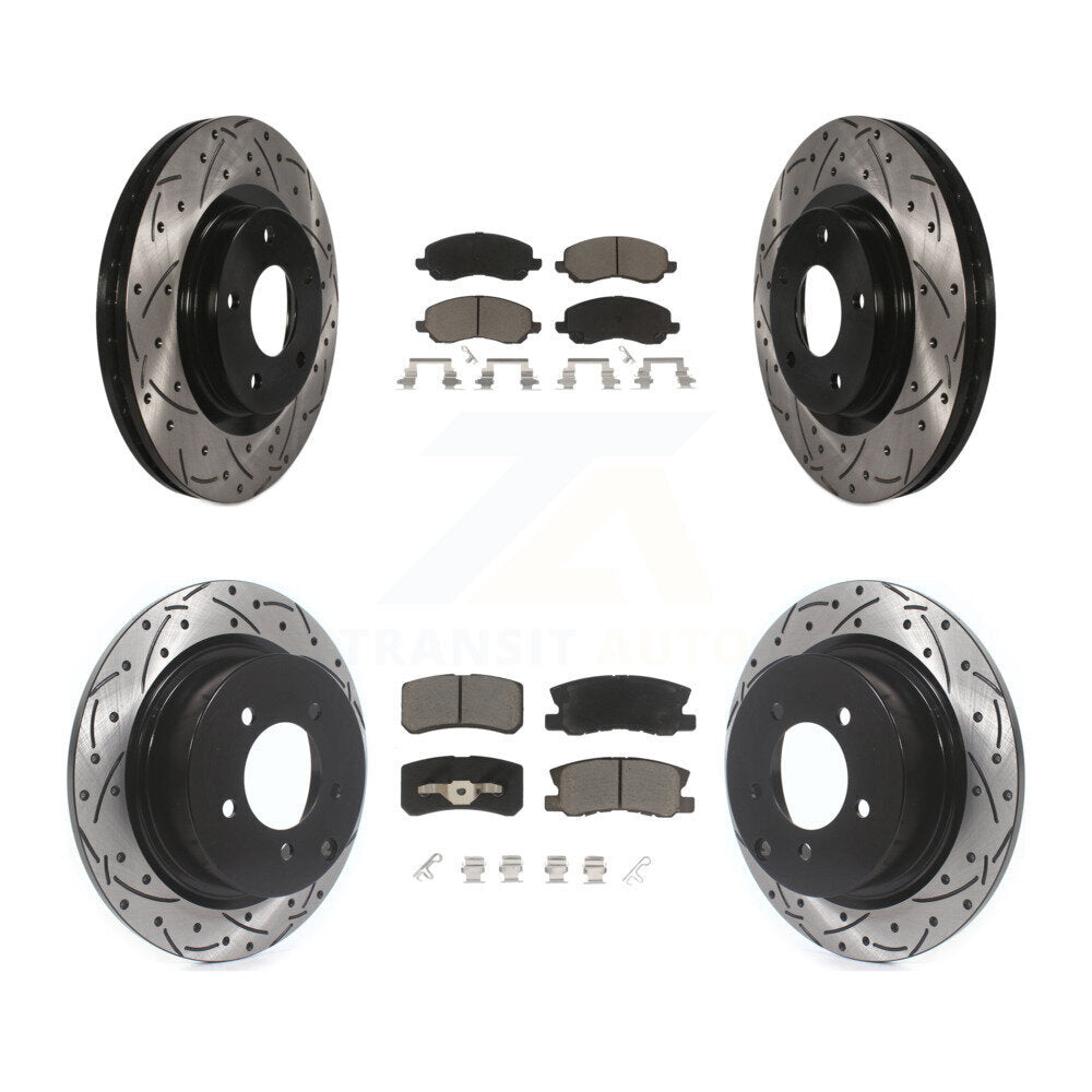 Transit Auto KDC-100304 Disc Brake Kit for 2007-2017 Mitsubishi Lancer, Mitsubishi Outlander, Chrysler 200 & more - Front and Rear product image