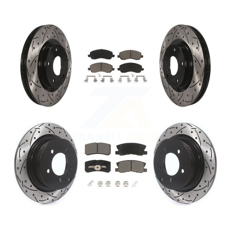 Transit Auto KDC-100304 Disc Brake Kit for 2007-2017 Mitsubishi Lancer, Mitsubishi Outlander, Chrysler 200 & more - Front and Rear product image
