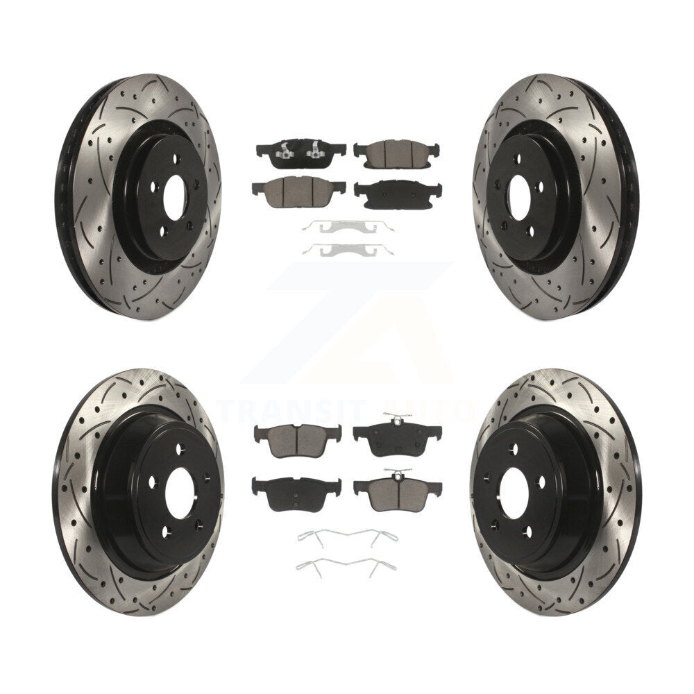 Transit Auto KDC-100350 Disc Brake Kit for 2015-2023 Ford Edge, Lincoln Nautilus, Lincoln MKX - Front and Rear product image