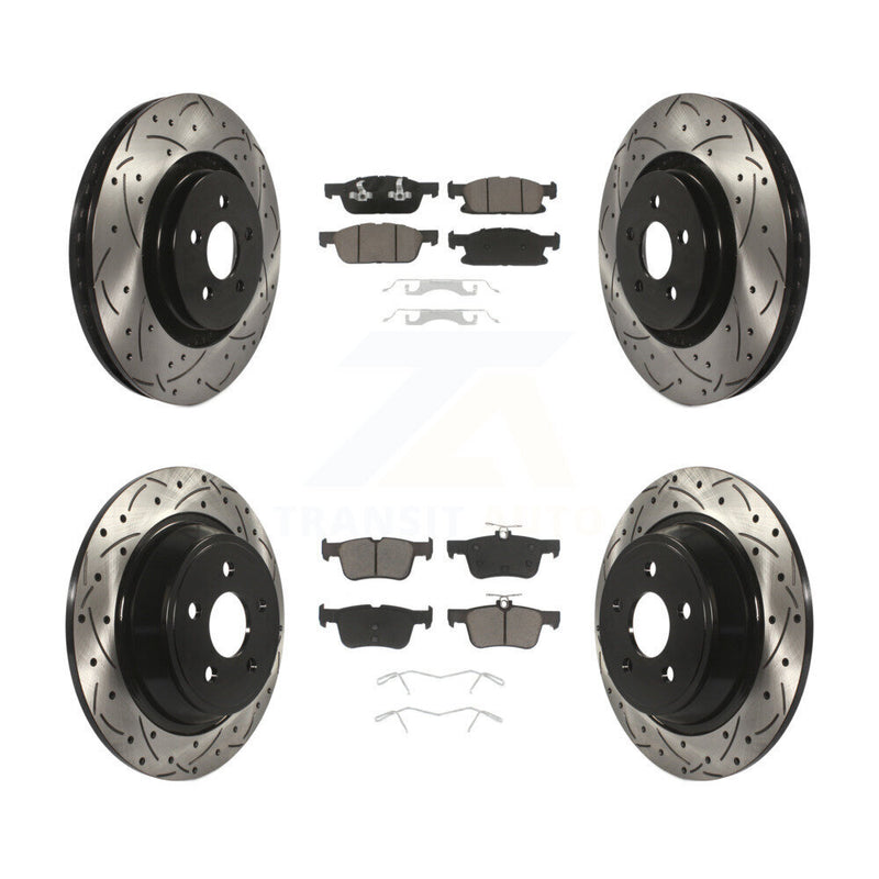 Transit Auto KDC-100350 Disc Brake Kit for 2015-2023 Ford Edge, Lincoln Nautilus, Lincoln MKX - Front and Rear product image