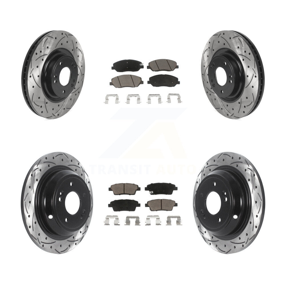 Transit Auto KDC-100376 Disc Brake Kit for 2012 Hyundai Genesis - Front and Rear product image