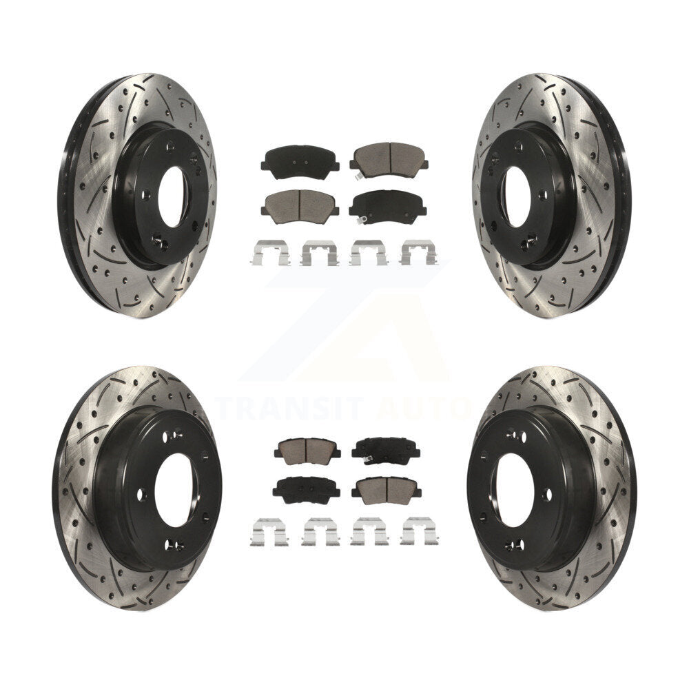 Transit Auto KDC-100377 Disc Brake Kit for 2011-2016 Hyundai Elantra GT, Kia Forte, Kia Forte Koup & more - Front and Rear product image