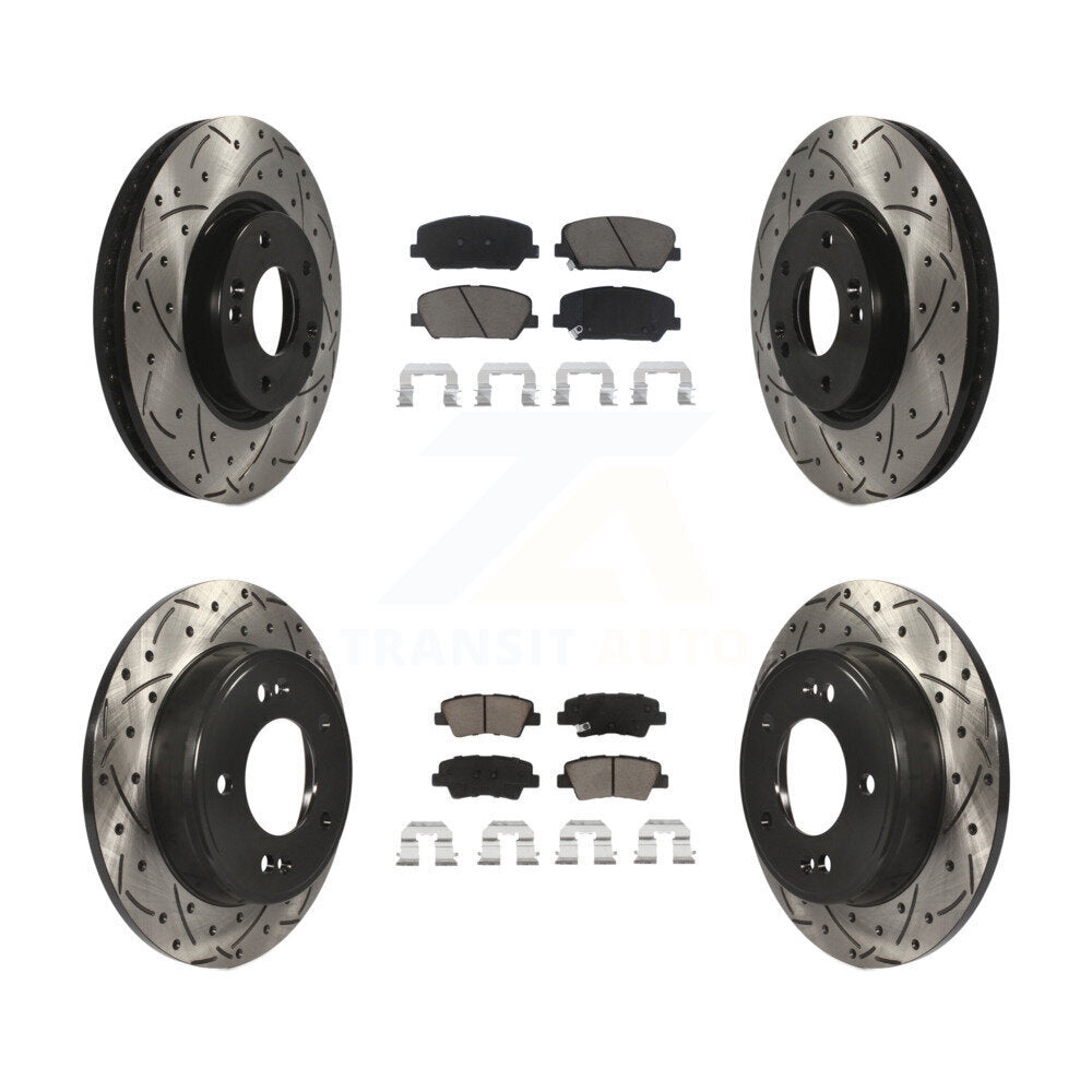 Transit Auto KDC-100380 Disc Brake Kit for 2013-2015 Hyundai Veloster - Front and Rear product image