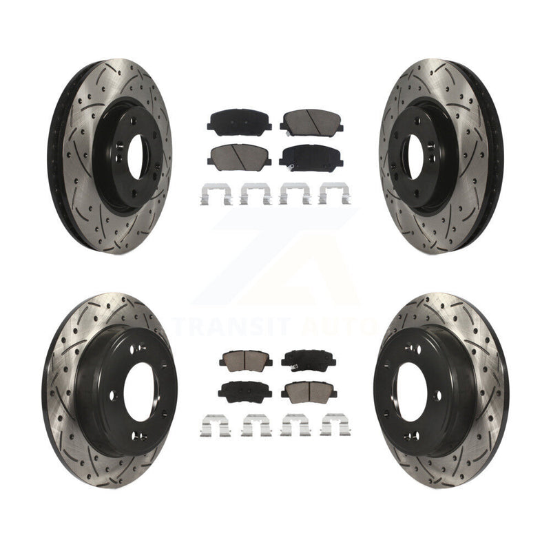 Transit Auto KDC-100380 Disc Brake Kit for 2013-2015 Hyundai Veloster - Front and Rear product image