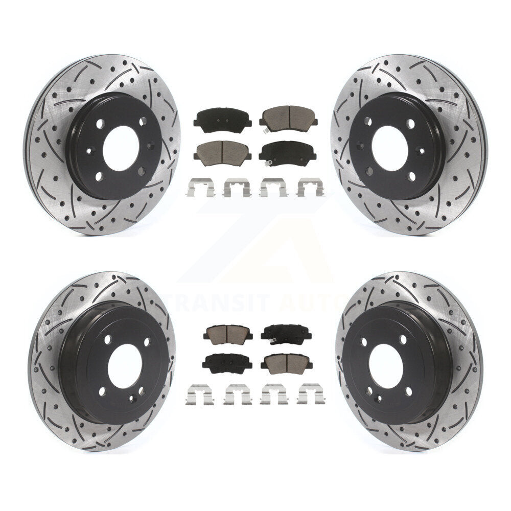 Transit Auto KDC-100383 Disc Brake Kit for 2012-2018 Kia Rio, Hyundai Accent - Front and Rear product image