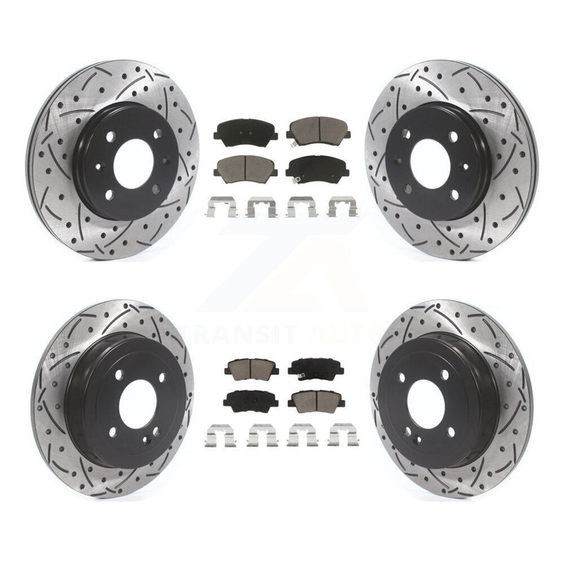Transit Auto KDC-100383 Disc Brake Kit for 2012-2018 Kia Rio, Hyundai Accent - Front and Rear product image