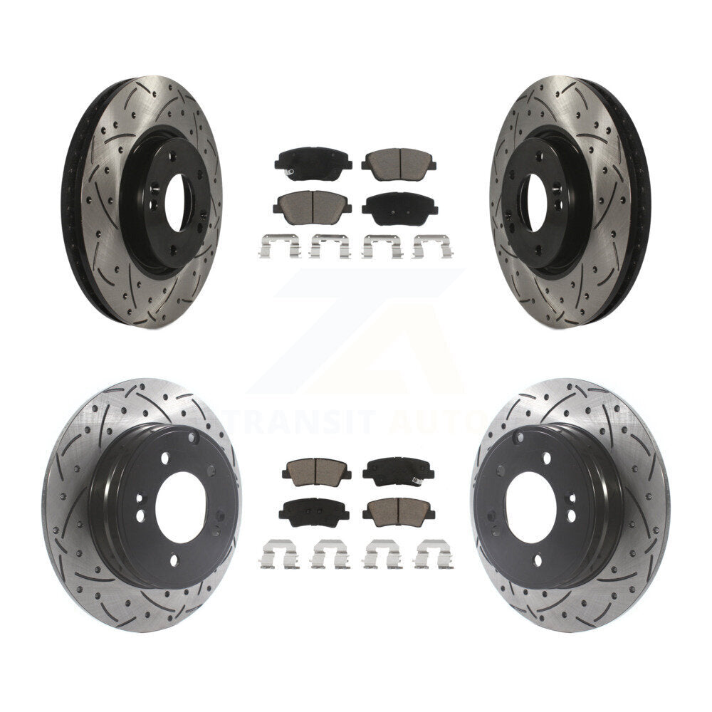 Transit Auto KDC-100390 Disc Brake Kit for 2011-2016 Kia Optima, Hyundai Sonata - Front and Rear product image