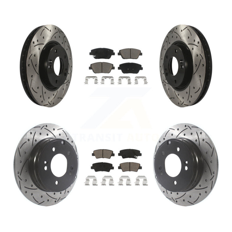 Transit Auto KDC-100390 Disc Brake Kit for 2011-2016 Kia Optima, Hyundai Sonata - Front and Rear product image