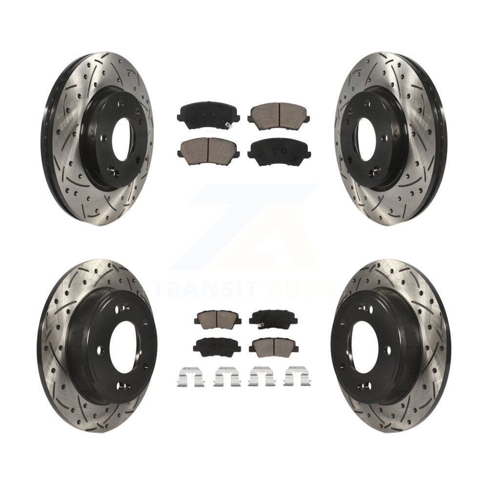 Transit Auto KDC-100391 Disc Brake Kit for 2016-2017 Kia Forte Koup, Hyundai Elantra GT - Front and Rear product image