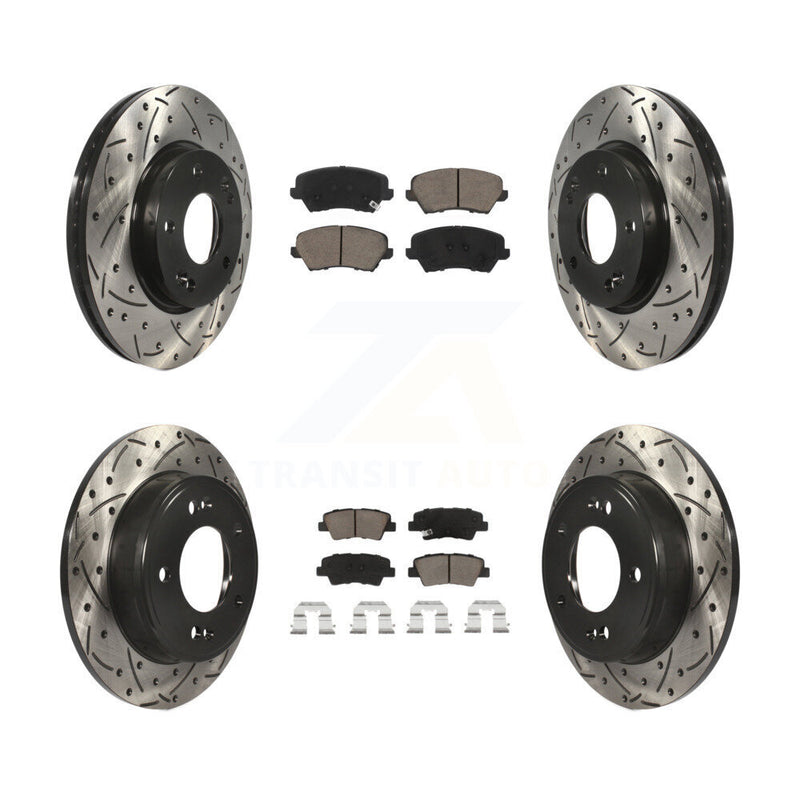 Transit Auto KDC-100391 Disc Brake Kit for 2016-2017 Kia Forte Koup, Hyundai Elantra GT - Front and Rear product image