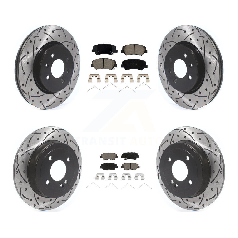 Transit Auto KDC-100396 Disc Brake Kit for 2018-2023 Kia Rio, Hyundai Accent - Front and Rear product image