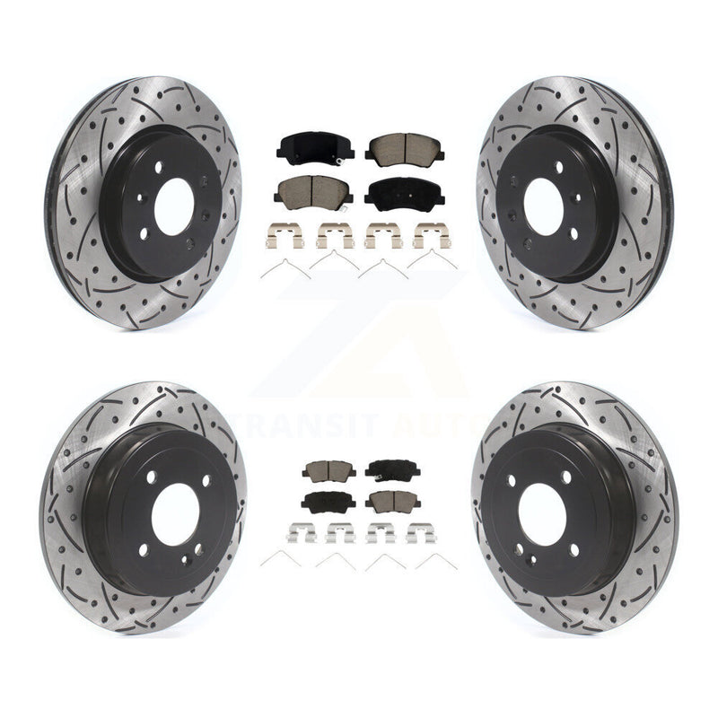Transit Auto KDC-100396 Disc Brake Kit for 2018-2023 Kia Rio, Hyundai Accent - Front and Rear product image