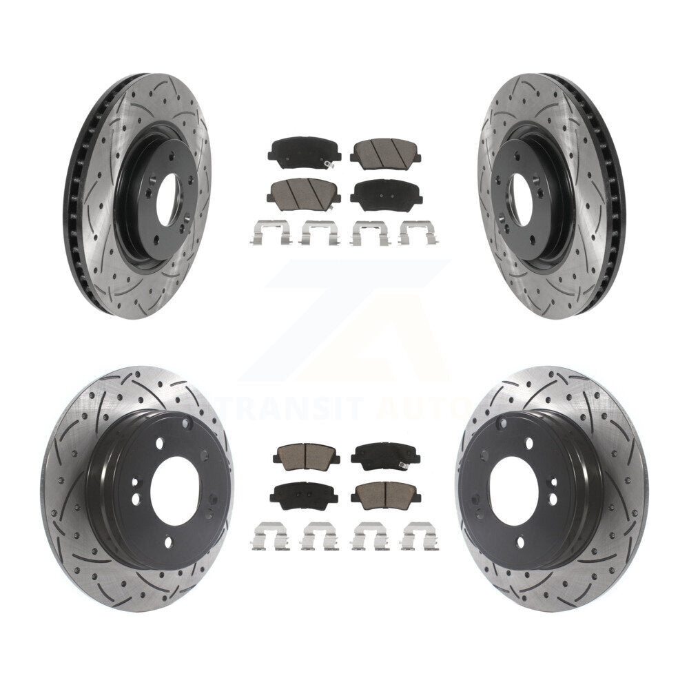 Transit Auto KDC-100407 Disc Brake Kit for 2012-2017 Hyundai Azera - Front and Rear product image