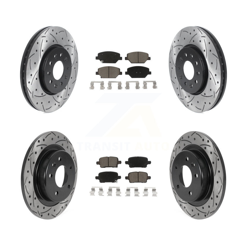 Transit Auto KDC-100439 Disc Brake Kit for 2017-2020 Buick Regal TourX, Chevrolet Equinox, GMC Terrain & more - Front and Rear product image