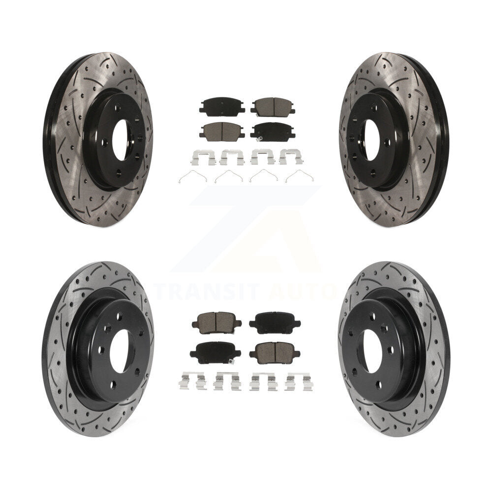 Transit Auto KDC-100440 Disc Brake Kit for 2016-2020 Chevrolet Equinox, GMC Terrain, Buick LaCrosse & more - Front and Rear product image