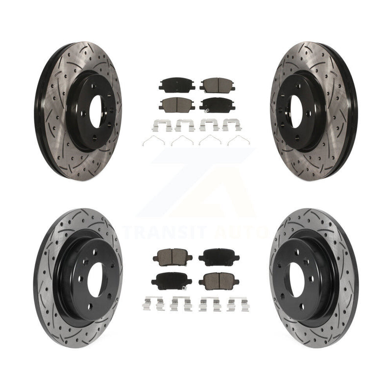 Transit Auto KDC-100440 Disc Brake Kit for 2016-2020 Chevrolet Equinox, GMC Terrain, Buick LaCrosse & more - Front and Rear product image