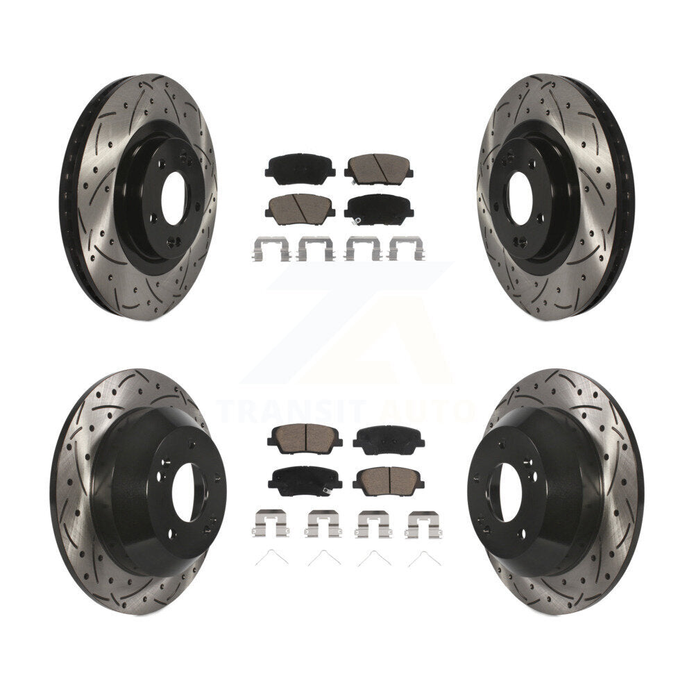 Transit Auto KDC-100469 Disc Brake Kit for 2016-2020 Hyundai Santa Fe Sport, Kia Sorento - Front and Rear product image