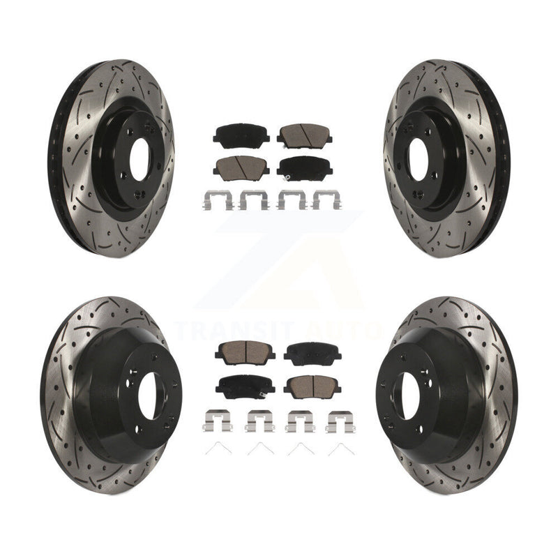 Transit Auto KDC-100469 Disc Brake Kit for 2016-2020 Hyundai Santa Fe Sport, Kia Sorento - Front and Rear product image