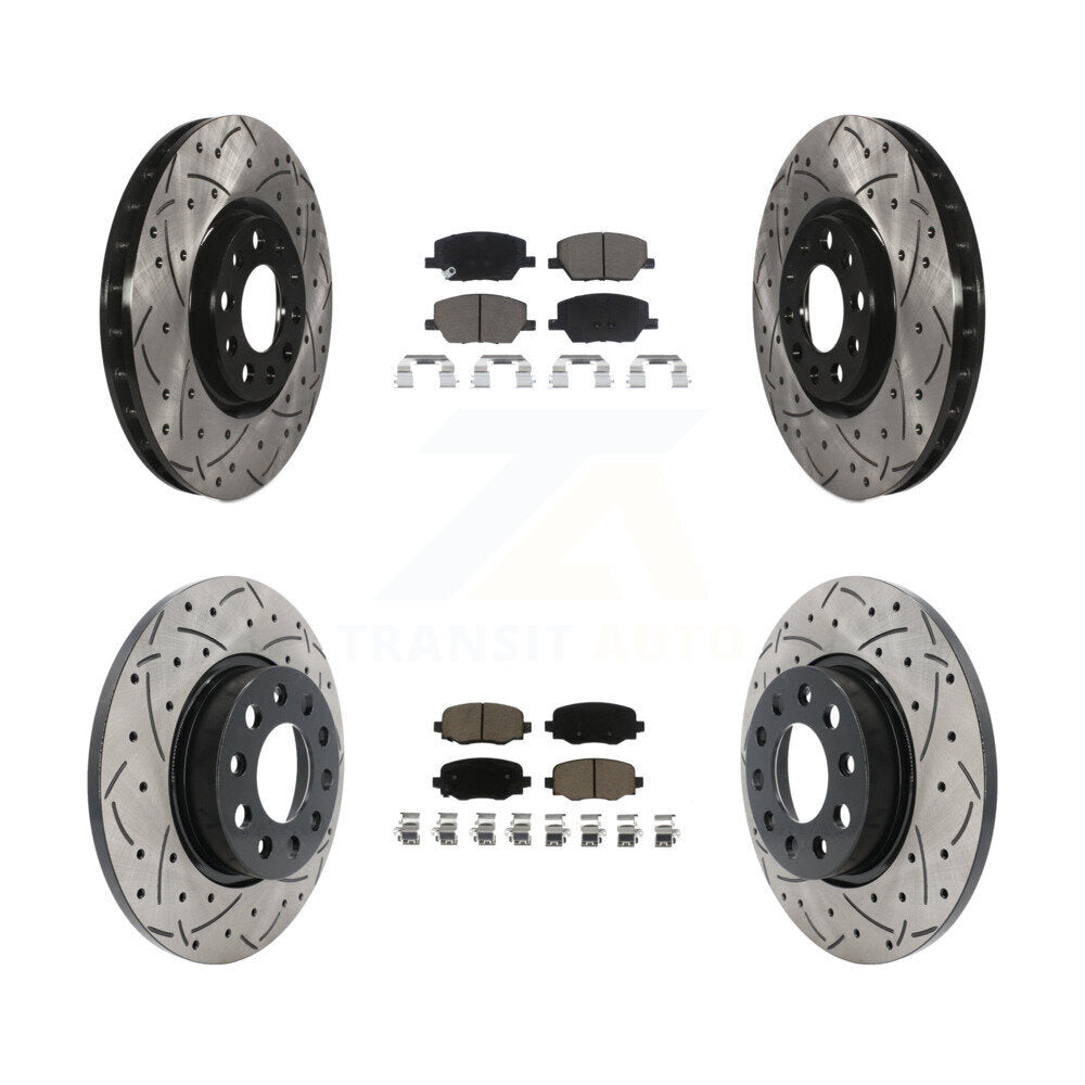Transit Auto KDC-100484 Disc Brake Kit for 2015-2022 Fiat 500X, Jeep Renegade - Front and Rear product image