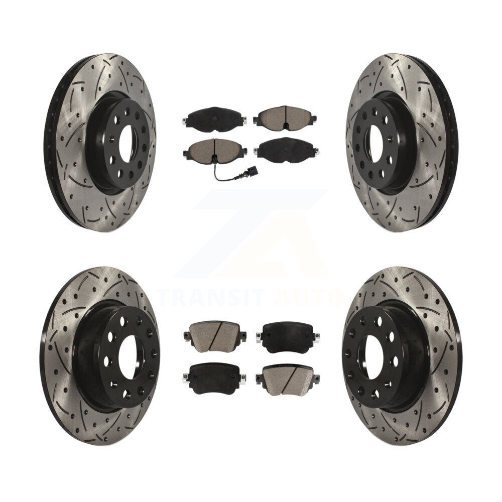 Transit Auto KDC-100489 Disc Brake Kit for 2015-2022 Volkswagen Passat, Volkswagen Golf Alltrack, Volkswagen Golf SportWagen & more - Front and Rear product image