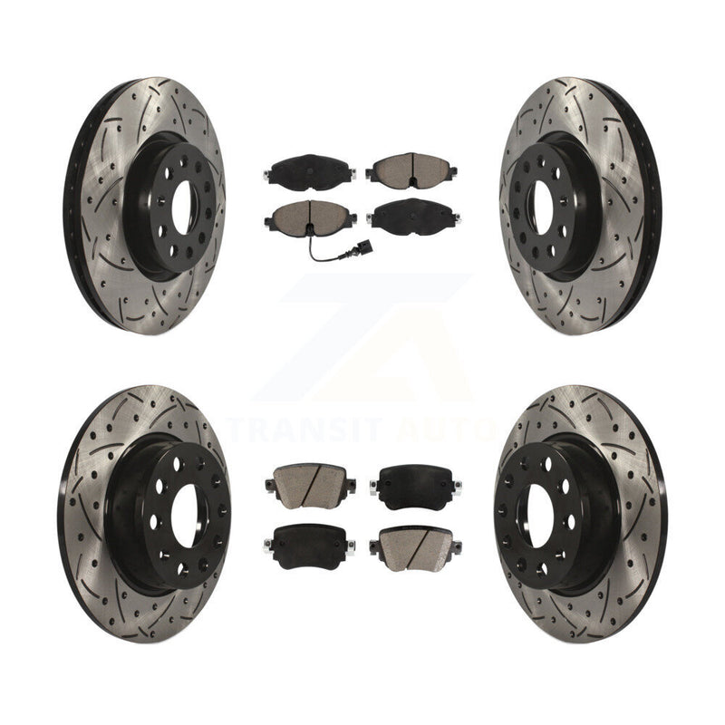 Transit Auto KDC-100489 Disc Brake Kit for 2015-2022 Volkswagen Passat, Volkswagen Golf Alltrack, Volkswagen Golf SportWagen & more - Front and Rear product image