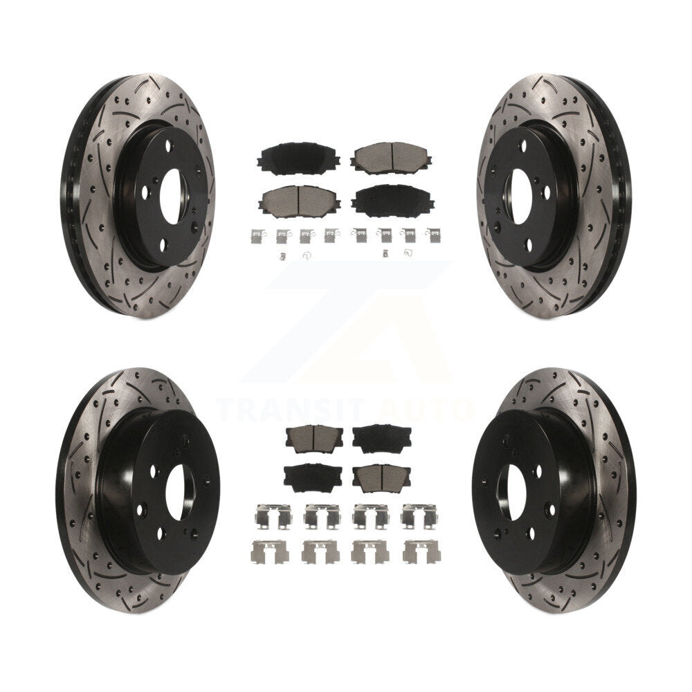 Transit Auto KDC-100513 Disc Brake Kit for 2006-2018 Toyota RAV4, Lexus HS250h - Front and Rear product image