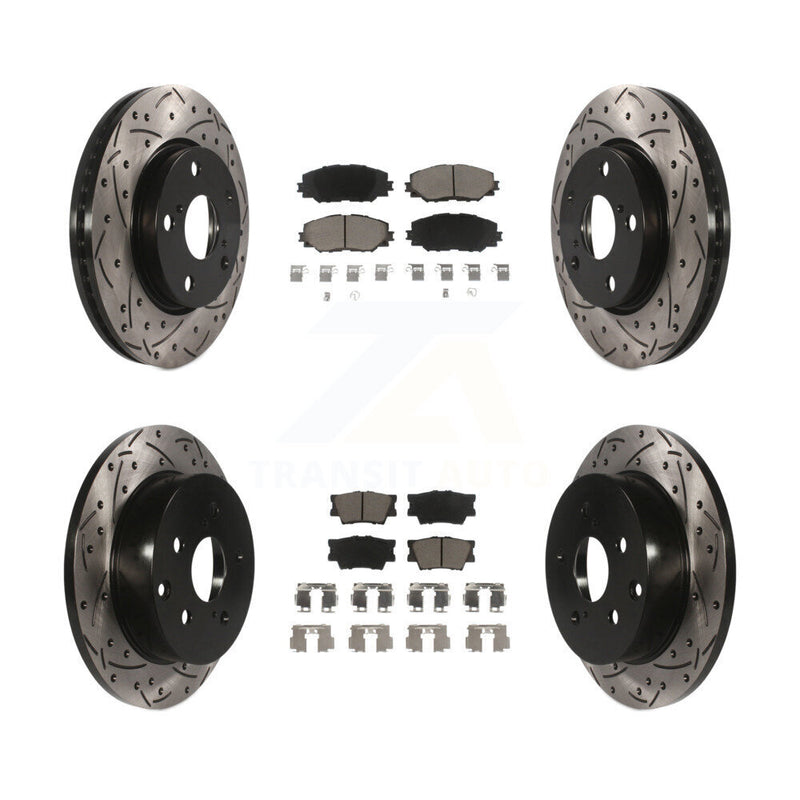 Transit Auto KDC-100513 Disc Brake Kit for 2006-2018 Toyota RAV4, Lexus HS250h - Front and Rear product image