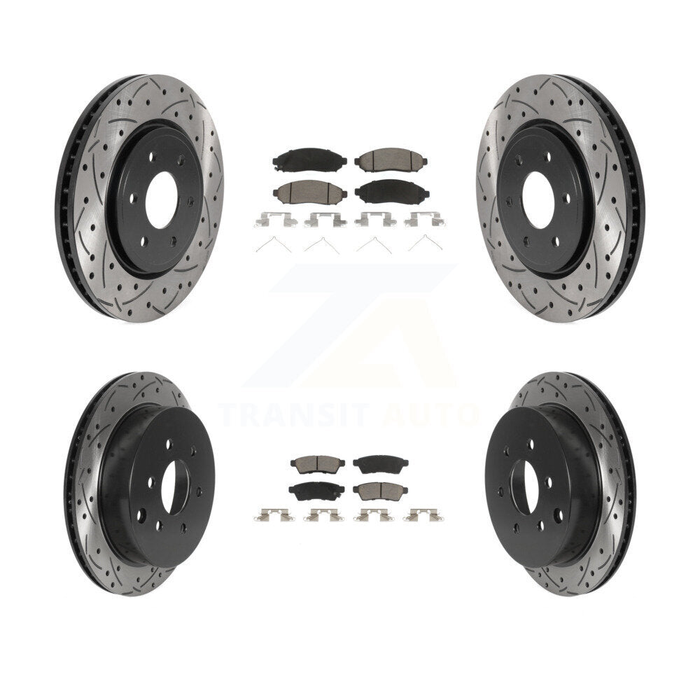 Transit Auto KDC-100545 Disc Brake Kit for 2005-2023 Nissan Frontier, Suzuki Equator, Nissan Xterra - Front and Rear product image