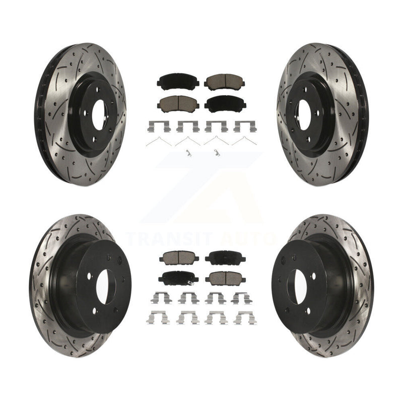 Transit Auto KDC-100585 Disc Brake Kit for 2007-2012 Nissan Sentra - Front and Rear product image