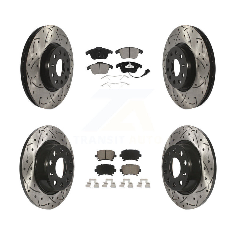 Transit Auto KDC-100616 Disc Brake Kit for 2009-2018 Volkswagen Tiguan Limited, Audi Q3, Audi Q3 Quattro & more - Front and Rear product image