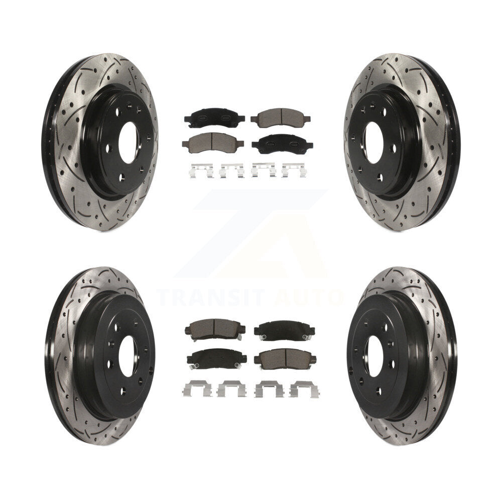 Transit Auto KDC-100619 Disc Brake Kit for 2007-2017 GMC Acadia Limited, Chevrolet Traverse, Buick Enclave & more - Front and Rear product image