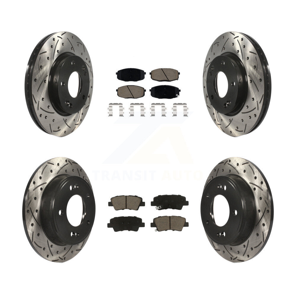 Transit Auto KDC-100631 Disc Brake Kit for 2017-2023 Kia Forte, Hyundai Kona, Hyundai Elantra GT & more - Front and Rear product image