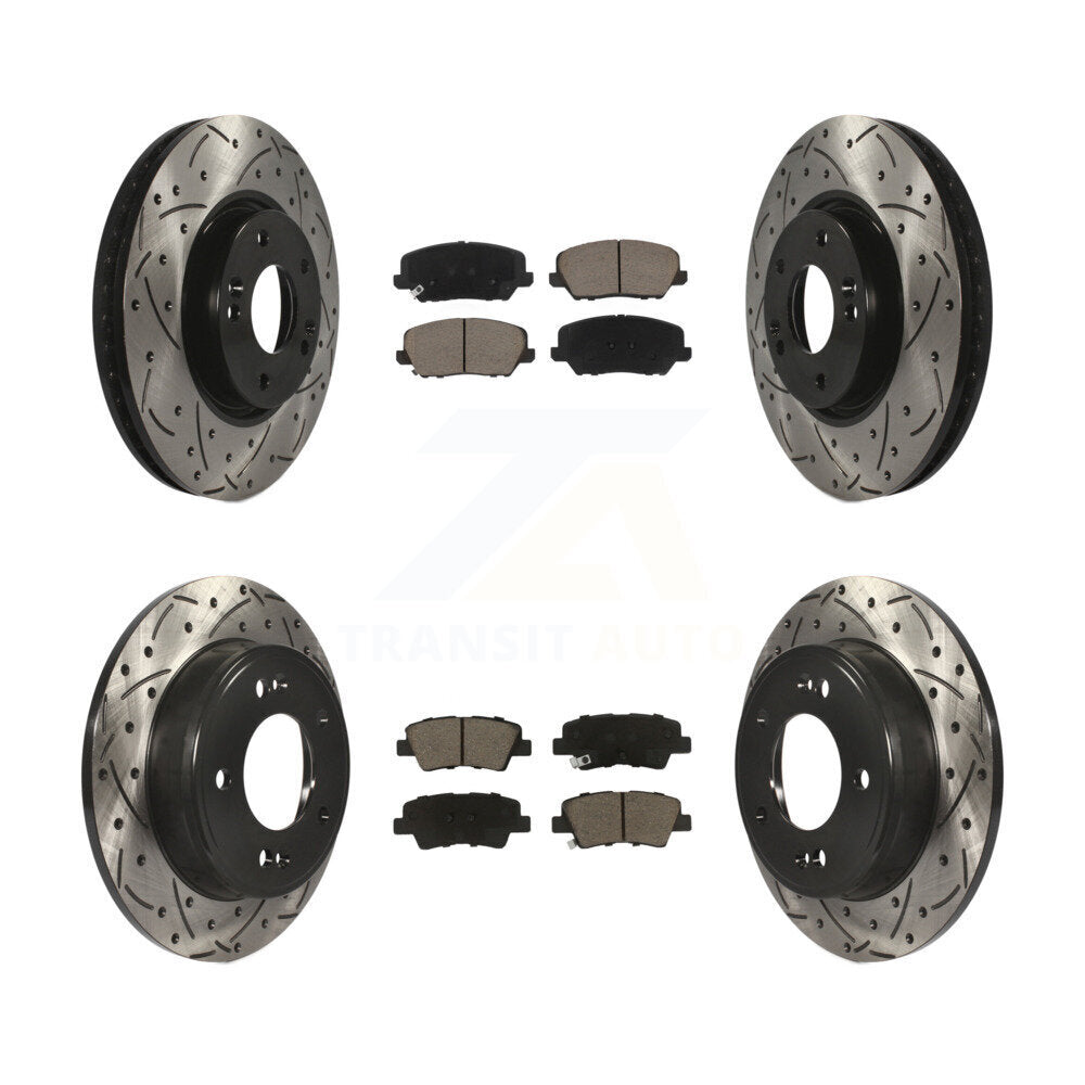 Transit Auto KDC-100634 Disc Brake Kit for 2016-2018 Kia Forte, Kia Forte5, Hyundai Veloster - Front and Rear product image