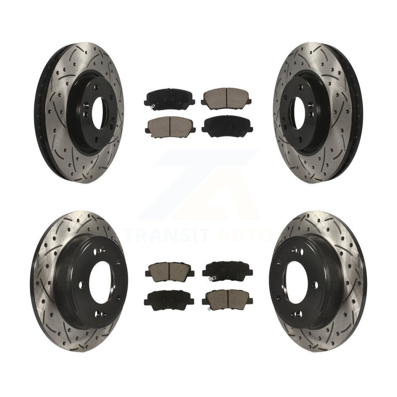 Transit Auto KDC-100634 Disc Brake Kit for 2016-2018 Kia Forte, Kia Forte5, Hyundai Veloster - Front and Rear product image