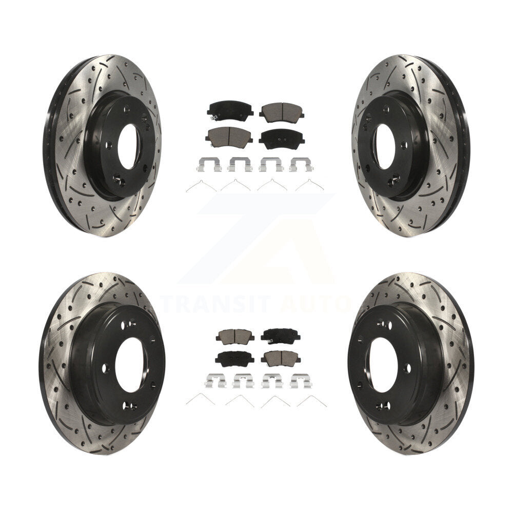 Transit Auto KDC-100666 Disc Brake Kit for 2017-2020 Hyundai Elantra - Front and Rear product image