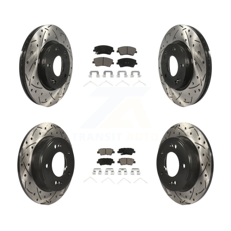 Transit Auto KDC-100666 Disc Brake Kit for 2017-2020 Hyundai Elantra - Front and Rear product image