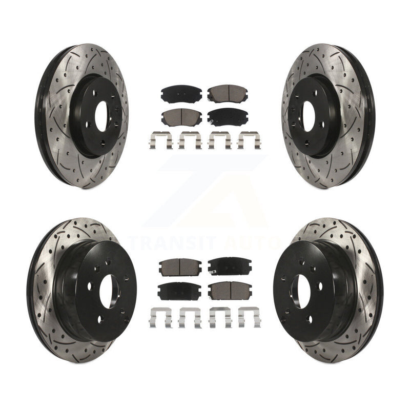 Transit Auto KDC-100668 Disc Brake Kit for 2010-2017 GMC Terrain, Chevrolet Equinox - Front and Rear product image