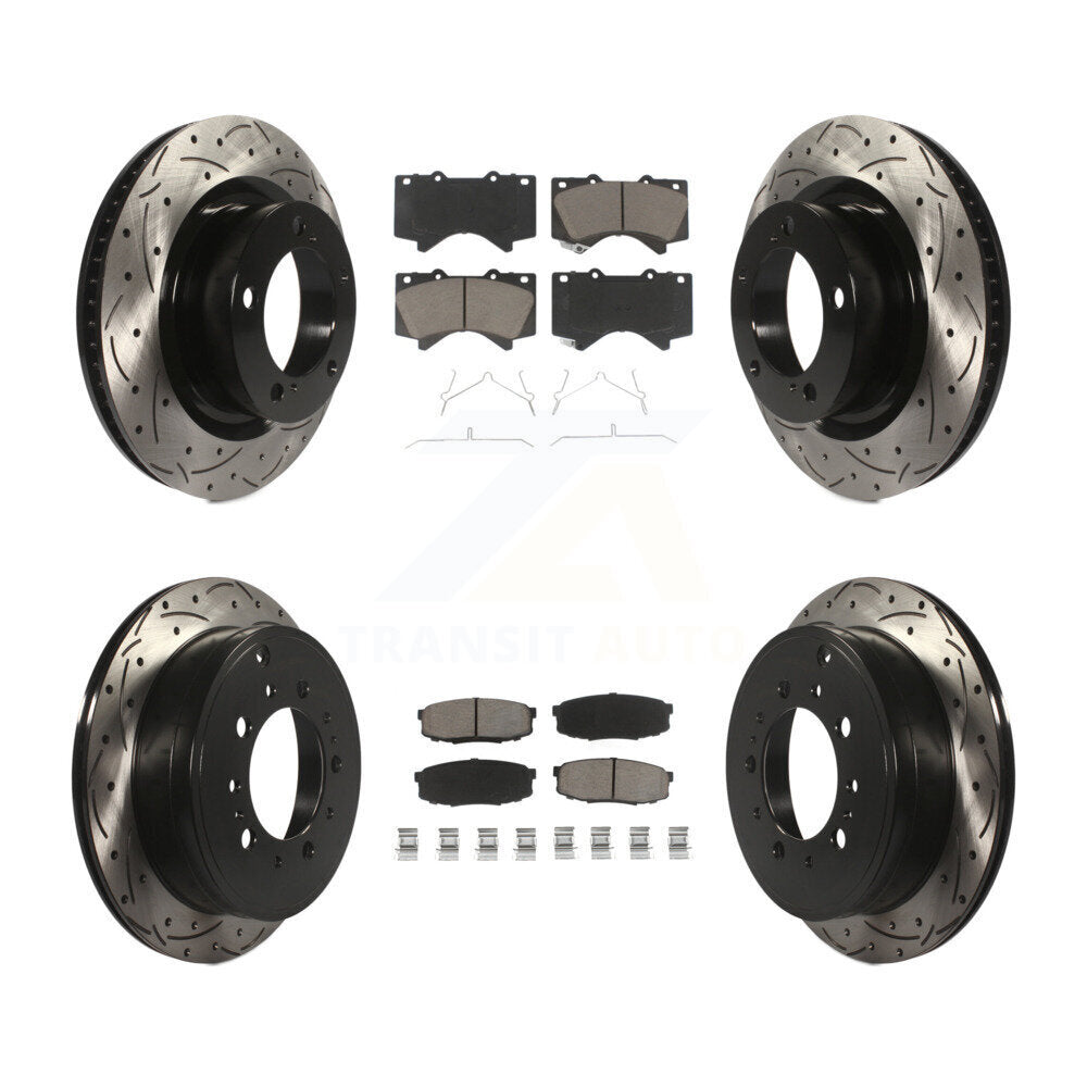 Transit Auto KDC-100671 Disc Brake Kit for 2007-2022 Toyota Land Cruiser, Lexus LX570, Toyota Sequoia & more - Front and Rear product image