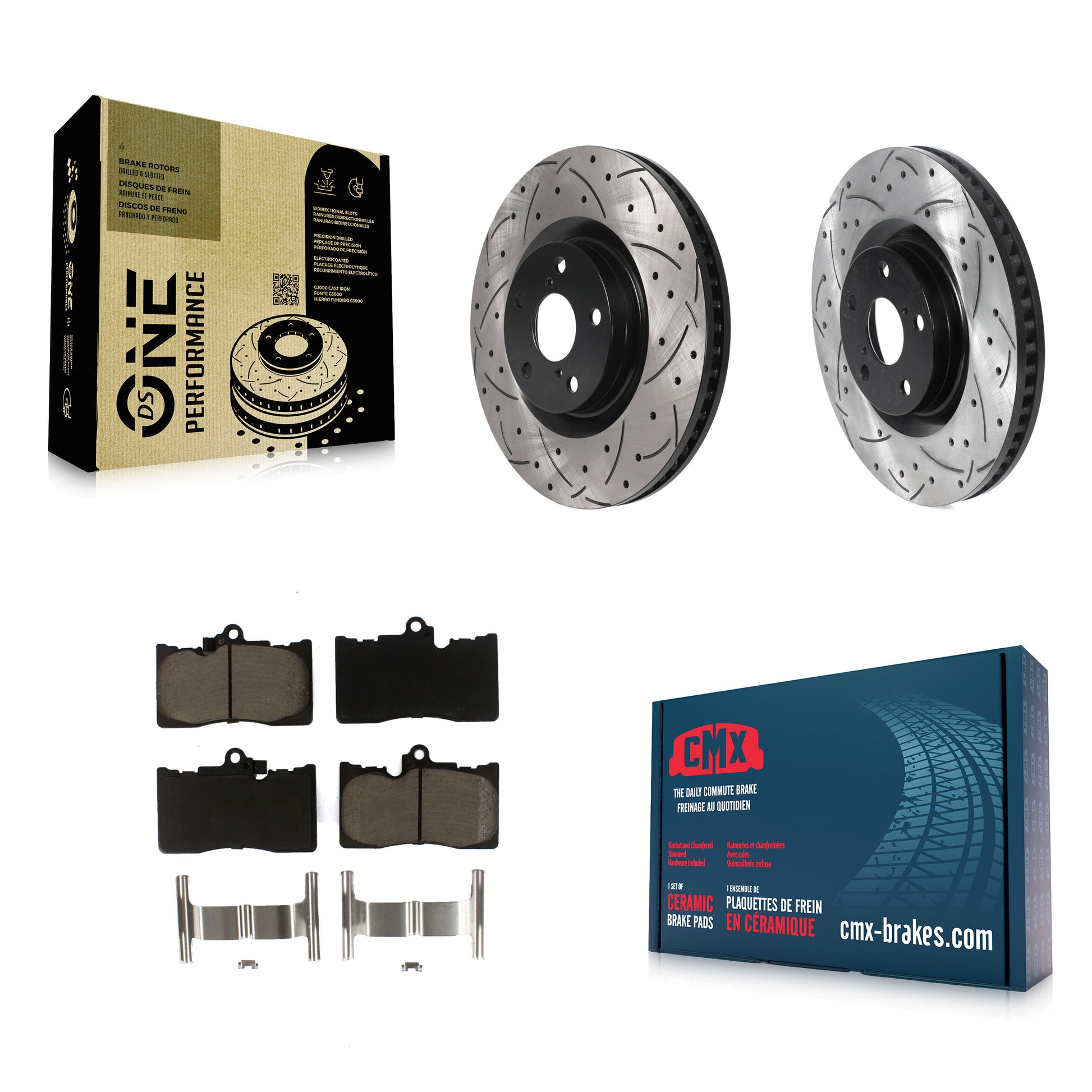Transit Auto KDC-100686 Disc Brake Kit for 2007-2024 Lexus IS300, Lexus IS350, Lexus RC300 & more - Front product image