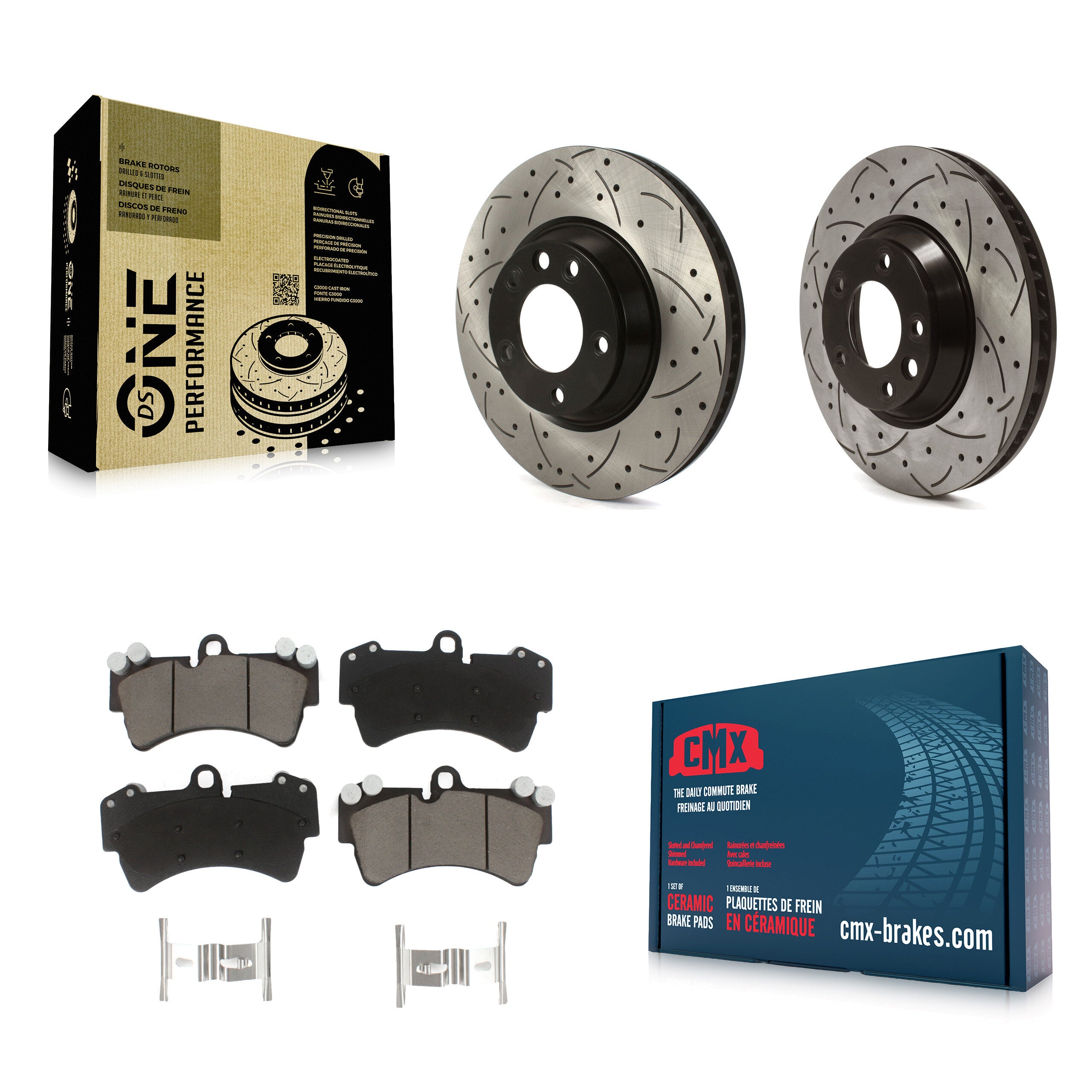Transit Auto KDC-100687 Disc Brake Kit for 2003-2015 Audi Q7, Porsche Cayenne, Volkswagen Touareg - Front product image