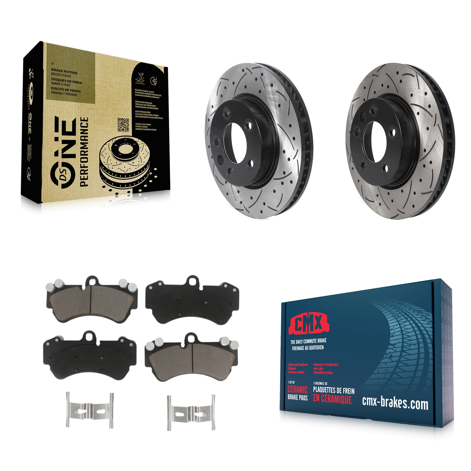 Transit Auto KDC-100688 Disc Brake Kit for 2003-2010 Porsche Cayenne, Volkswagen Touareg - Front product image
