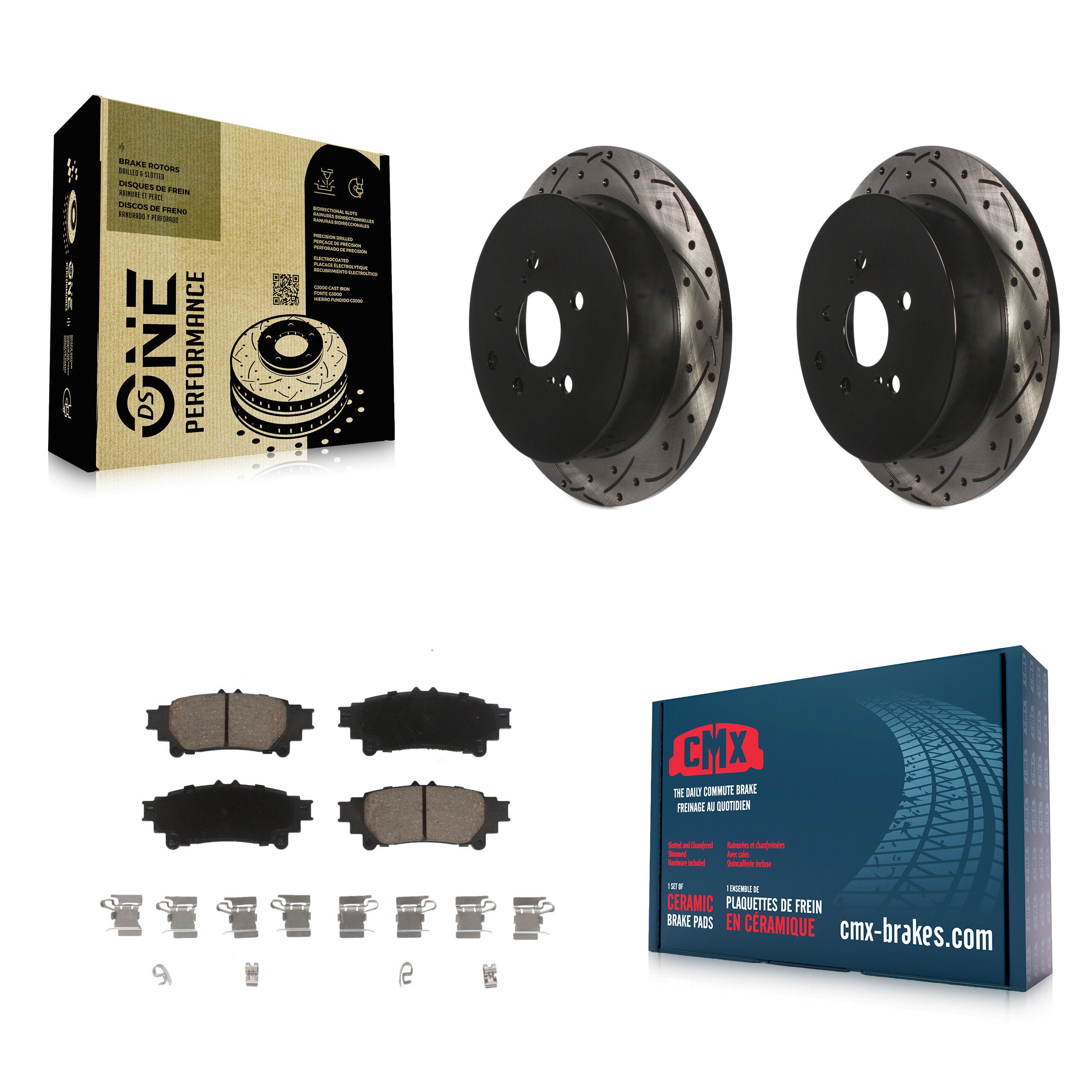 Transit Auto KDC-100701 Disc Brake Kit for 2010-2020 Toyota Highlander, Toyota Sienna, Lexus RX350 & more - Rear product image