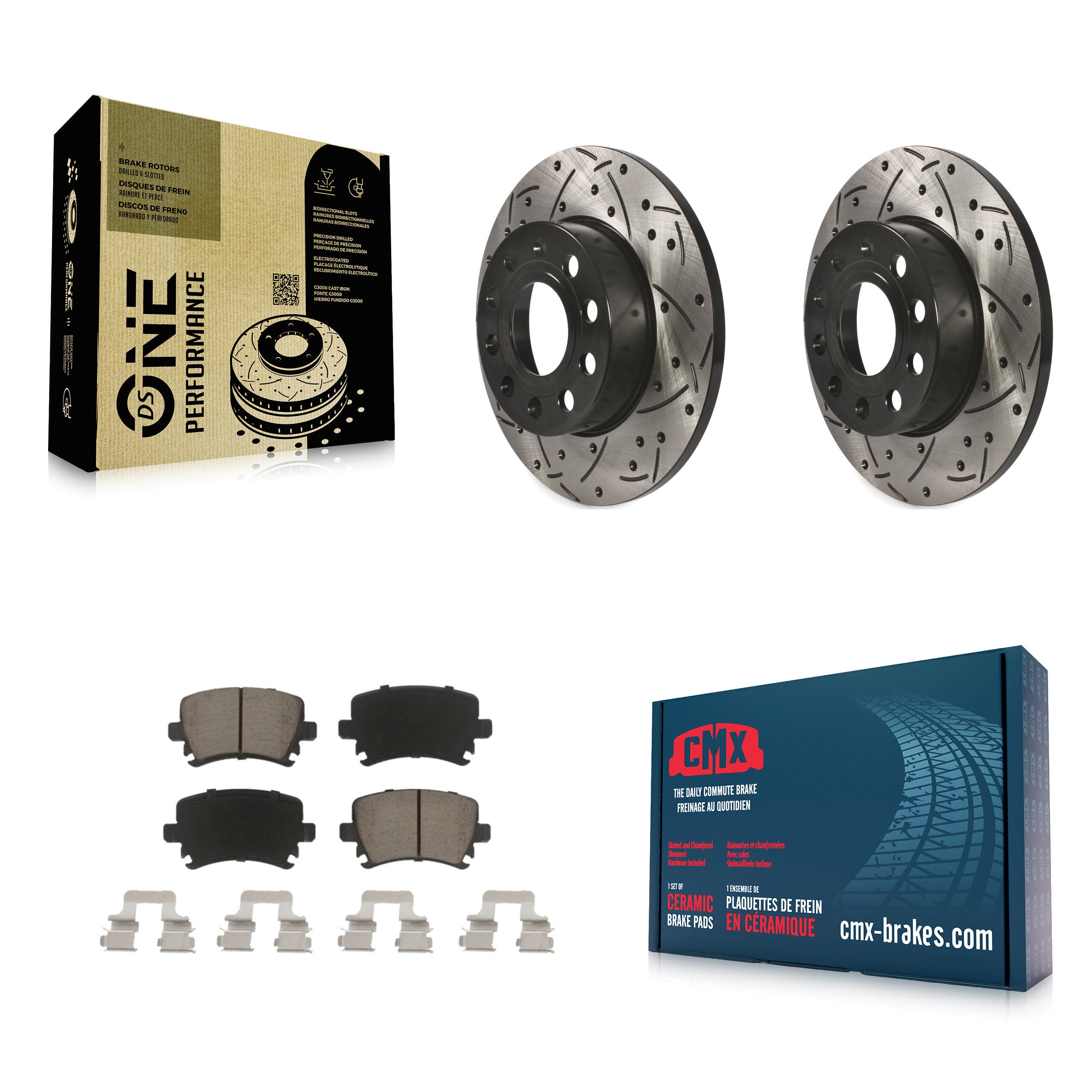 Transit Auto KDC-100707 Disc Brake Kit for 2005-2010 Audi A3, Audi A3 Quattro, Volkswagen Jetta & more - Rear product image