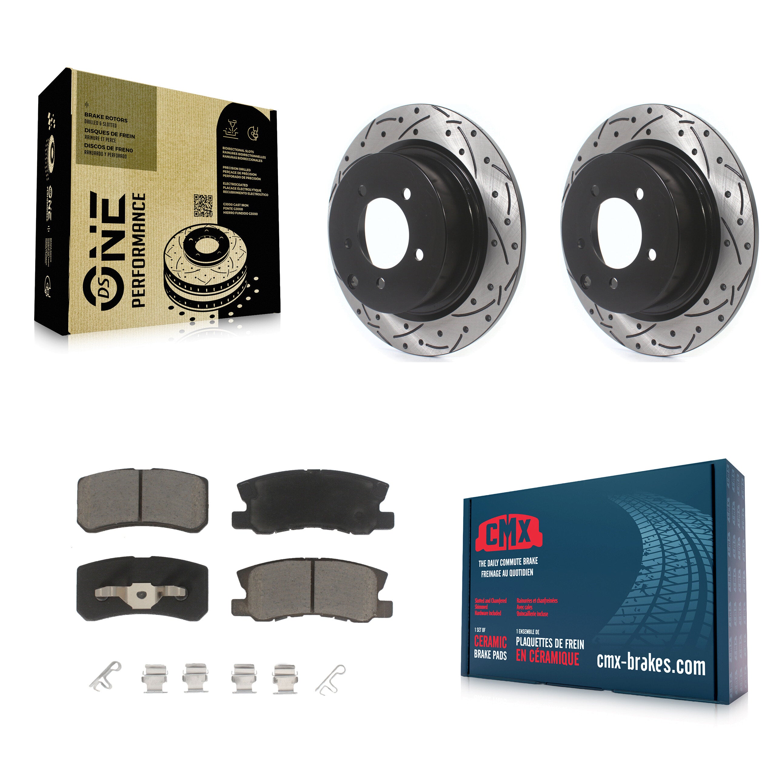 Transit Auto KDC-100716 Disc Brake Kit for 2007-2017 Mitsubishi Lancer, Mitsubishi Outlander, Chrysler 200 & more - Rear product image