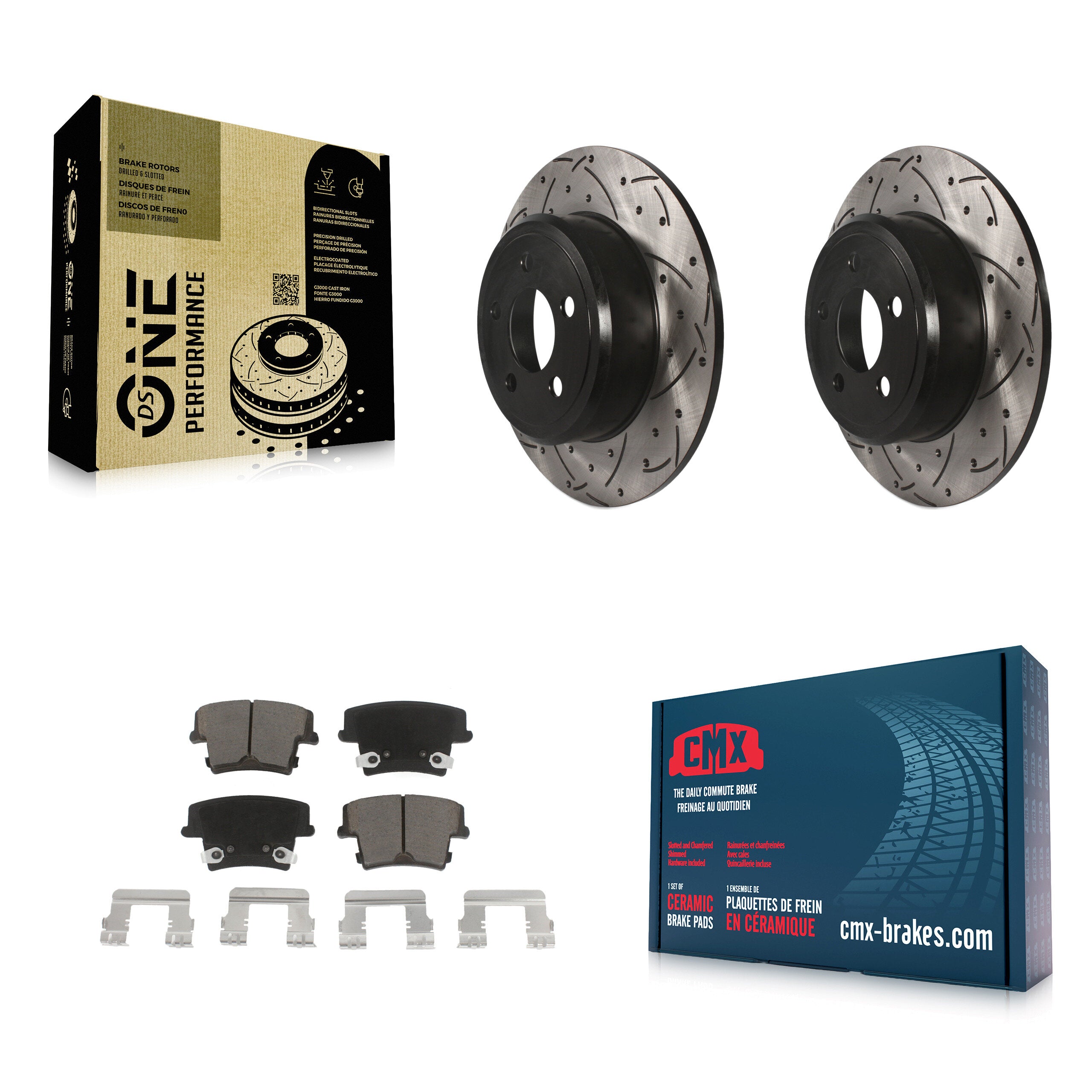 Transit Auto KDC-100719 Disc Brake Kit for 2005-2023 Dodge Challenger, Dodge Charger, Chrysler 300 & more - Rear product image
