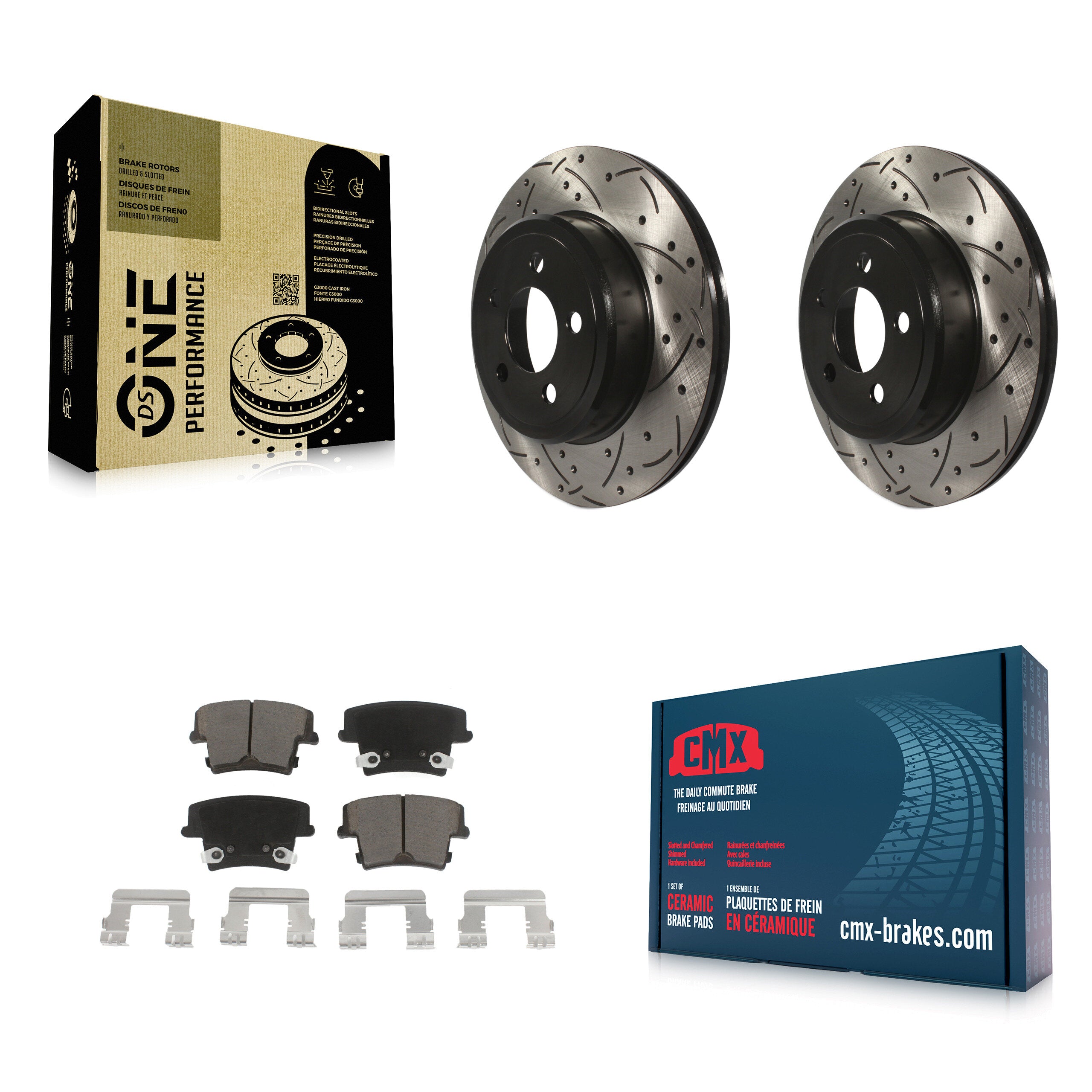 Transit Auto KDC-100722 Disc Brake Kit for 2005-2023 Dodge Challenger, Dodge Charger, Chrysler 300 & more - Rear product image