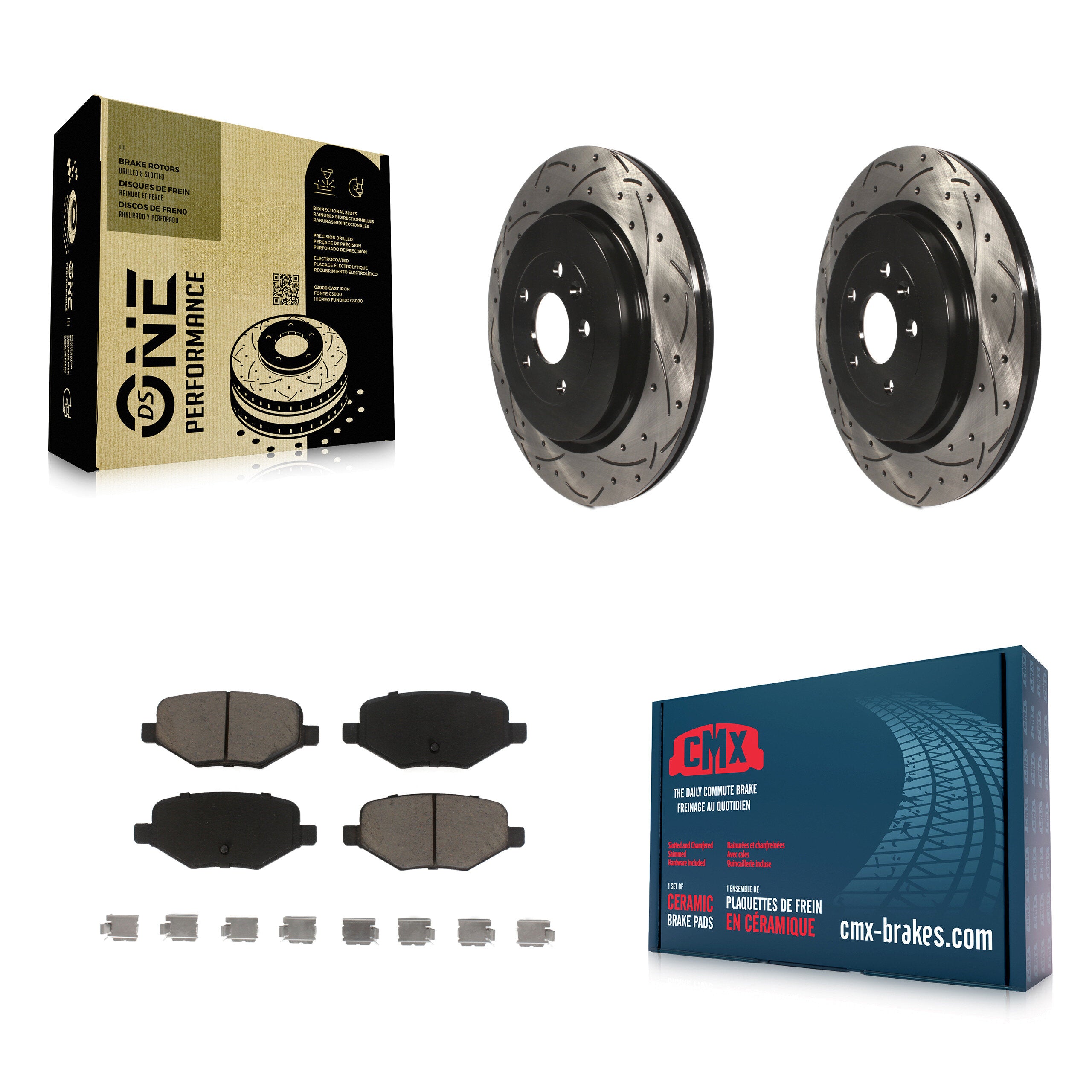 Transit Auto KDC-100729 Disc Brake Kit for 2012-2019 Ford Taurus, Lincoln MKT, Ford Explorer & more - Rear product image