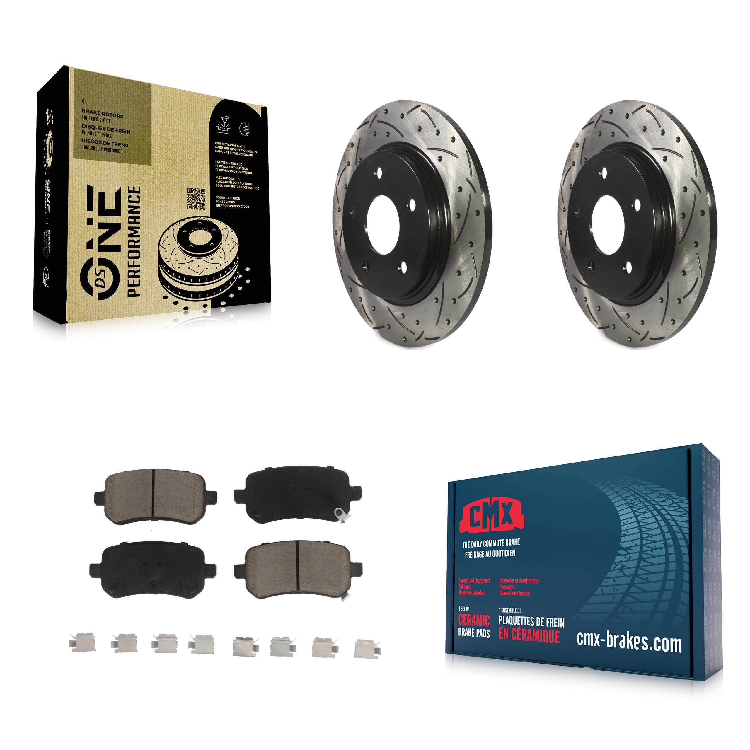 Transit Auto KDC-100737 Disc Brake Kit for 2008-2012 Chrysler Town & Country, Dodge Grand Caravan, Dodge Journey & more - Rear product image