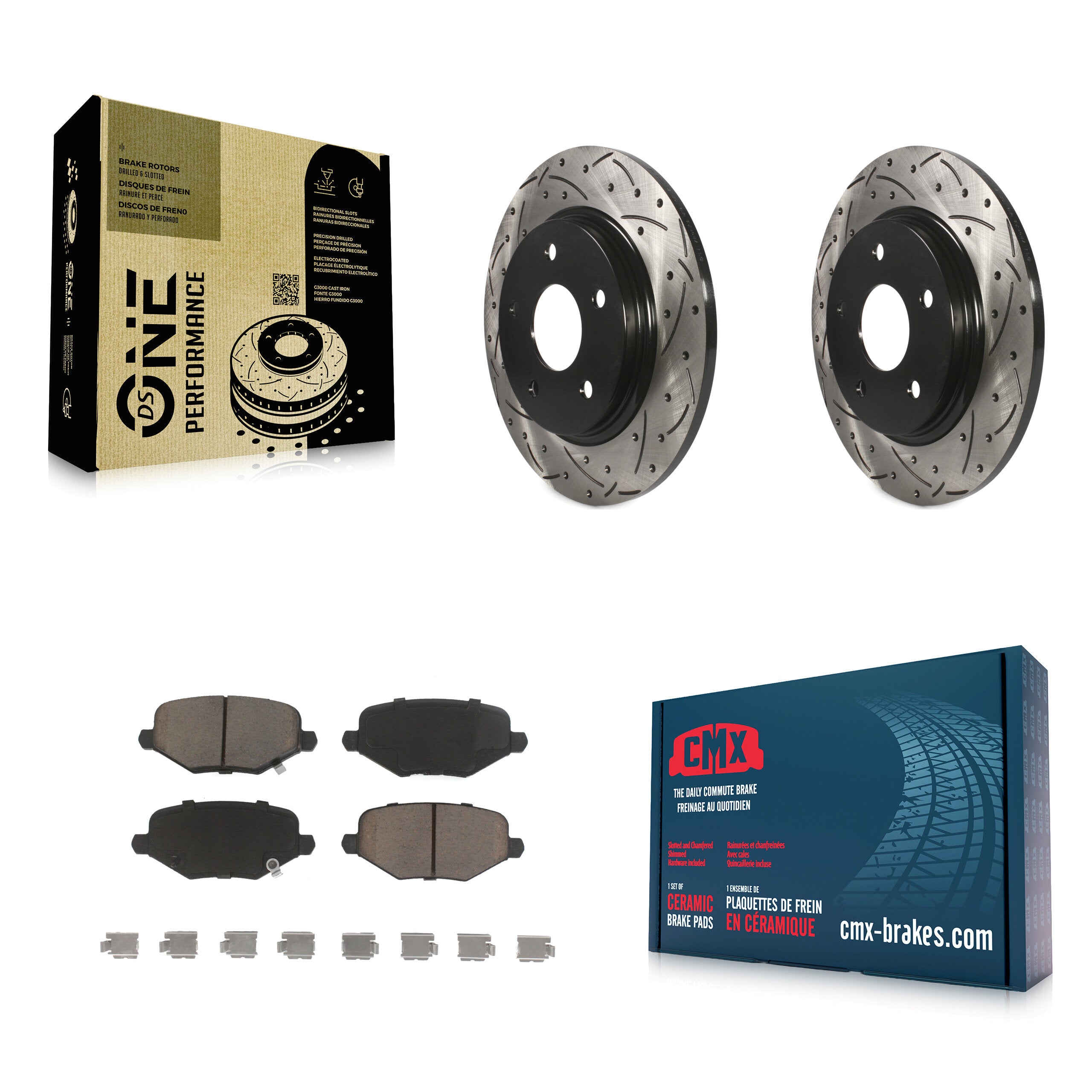Transit Auto KDC-100739 Disc Brake Kit for 2012-2016 Chrysler Town & Country, Dodge Grand Caravan, Dodge Journey & more - Rear product image